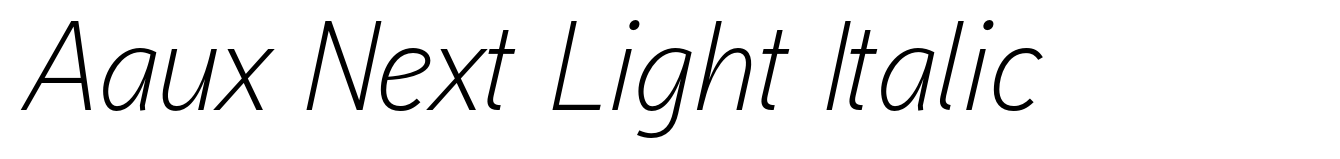 Aaux Next Light Italic